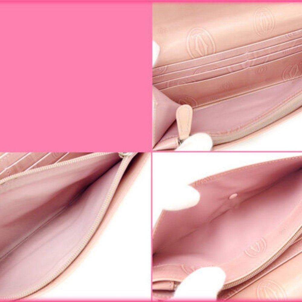 Cartier Wallet Purse Long Wallet Pink Woman Authentic Used Y2065 - Picture 5 of 6